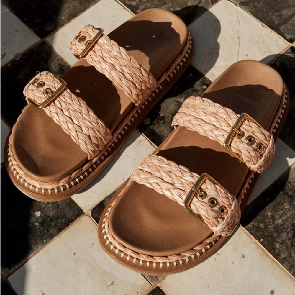 Ulla Johnson Kiera Raffia slides